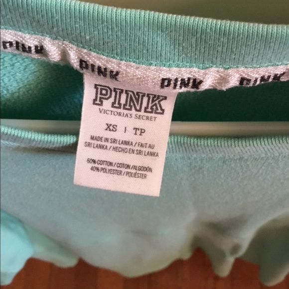 Pink light green sweatshirt. - Picture 5 of 6